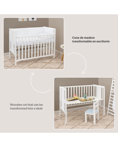 Cuna convertible en escritorio Interbaby