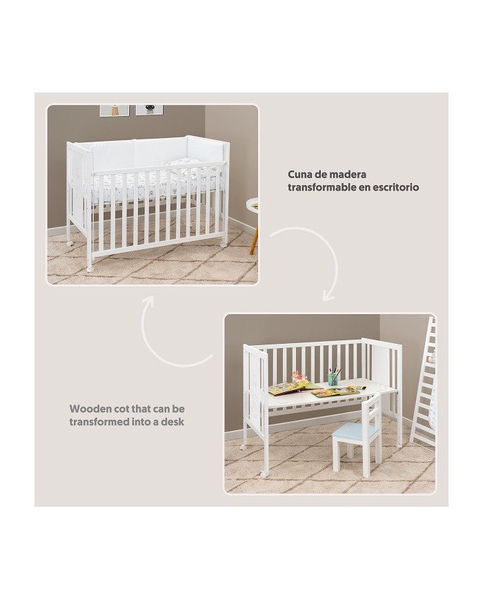 Cuna convertible en escritorio Interbaby